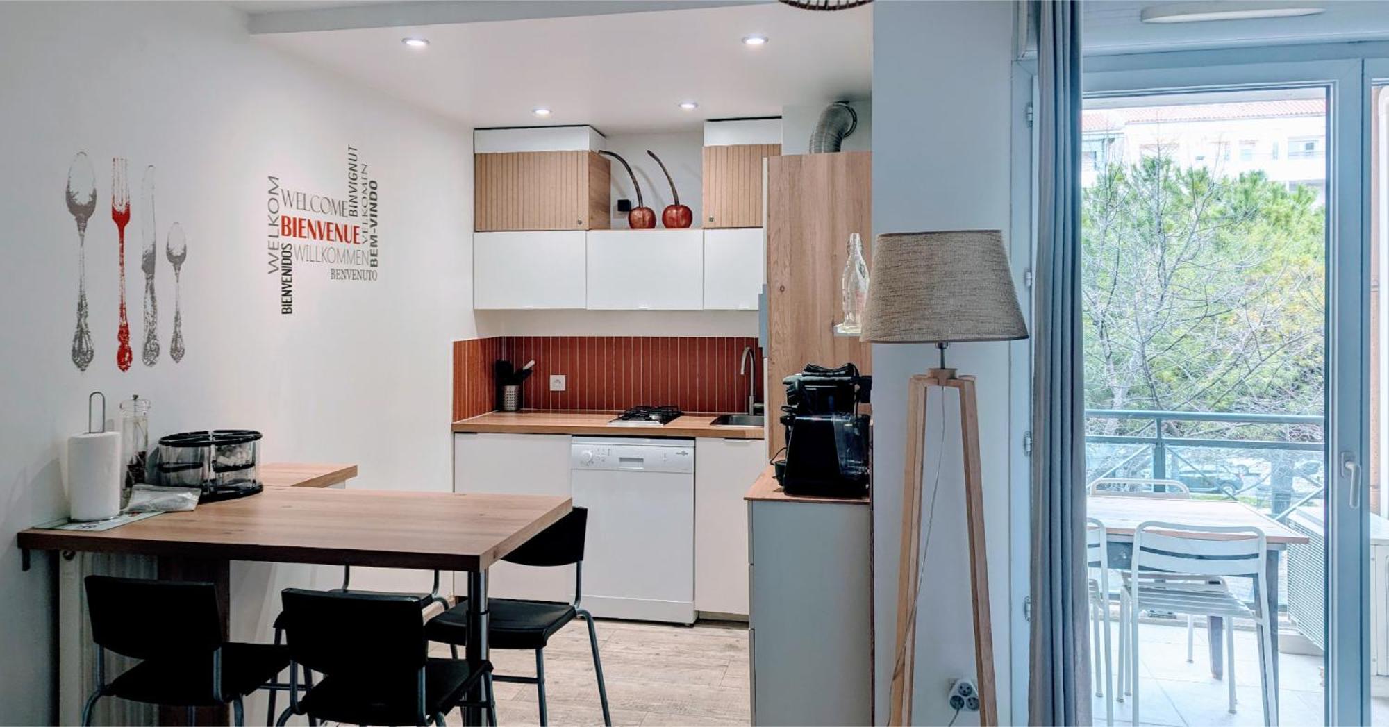 F2 Garage Box Wifi Terasse Clim Gare Fac Eco Richter Apartment Montpellier Exterior photo